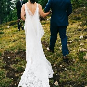 Off white/ivory bridal cape veil